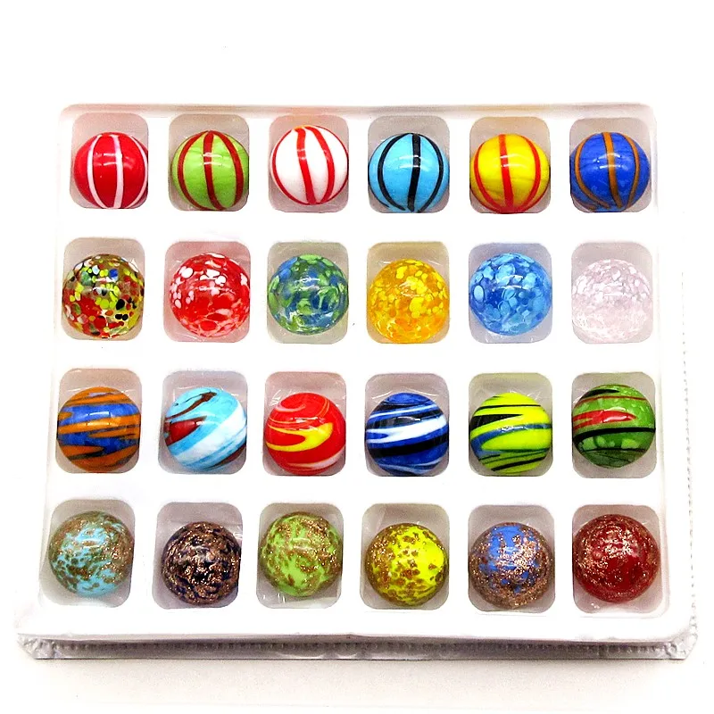 Wholesale Colors Glass Beads Marbles Kid Toy Fish Tank Decor 14mm 16mm 22mm 25mm 
