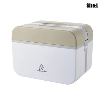 

Chest Container Health Care First Aid Kit Home Family Storage Case Double Layer Organizer Emergency Non Slip Medicine Box