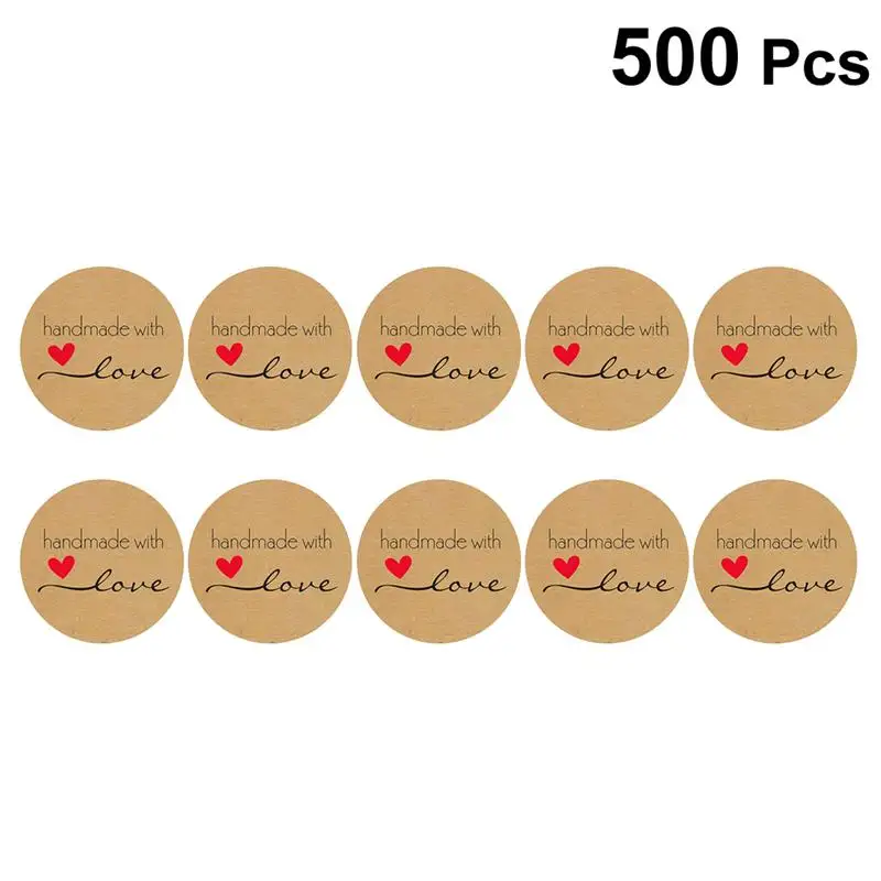 500 листов наклейки ручной работы с надписью Handmade With Love|Подарочные сумки и упаковка| |