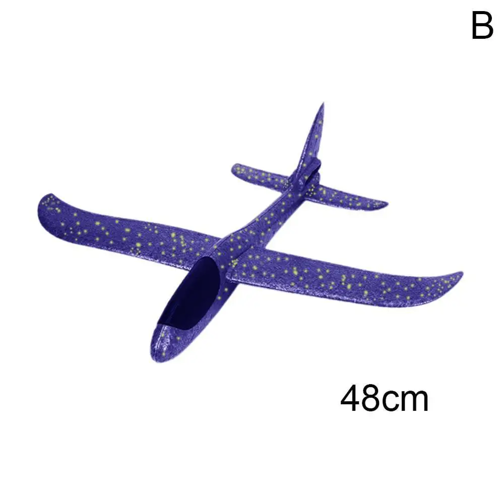 Ручной бросок самолет летающий планер самолеты EPP самолет из пеноматериала модель вечерние сумки наполнители детские игрушки открытый запуск игры игрушки 37or 48 см - Цвет: 48cm