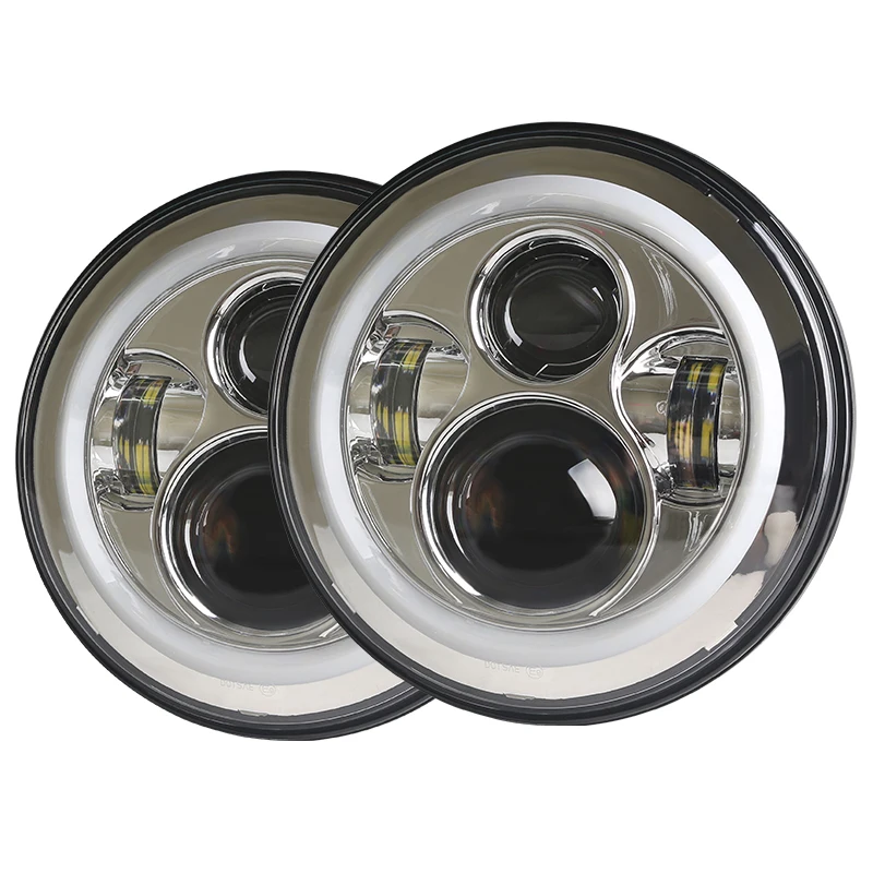 BDJ светодиодный налобный светильник DRL Hi/Low Beam проектор двигатель 4," противотуманный светильник для мотоцикла лампа для Harley Street Glide Road King Electra Glide