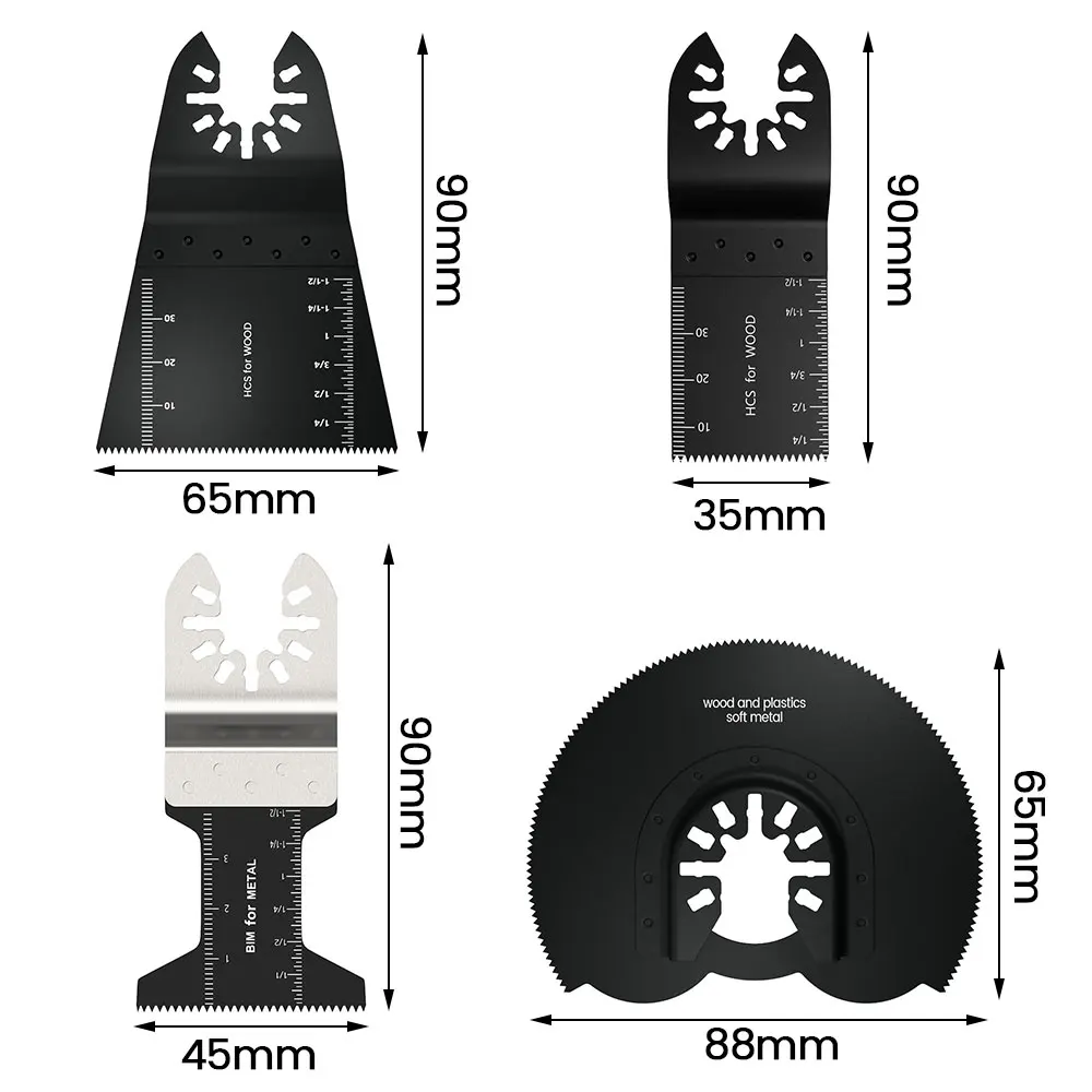 24 шт. пилы из высокоуглеродистой стали многофункциональные биметаллические прецизионные Осциллирующие Мультитулы для резки Мультисервисные инструменты