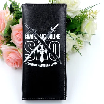 

Sword Art Online SAO Anime Black Long Wallet Multi-card Holder Purse with Hasp