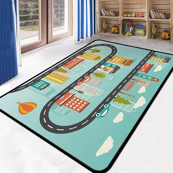 

3D Carpet For Living Room Coffee Table Floor Rugs Non-slip Children Carpet Bedroom Bedside Rugs Soft Baby Crawling Mats