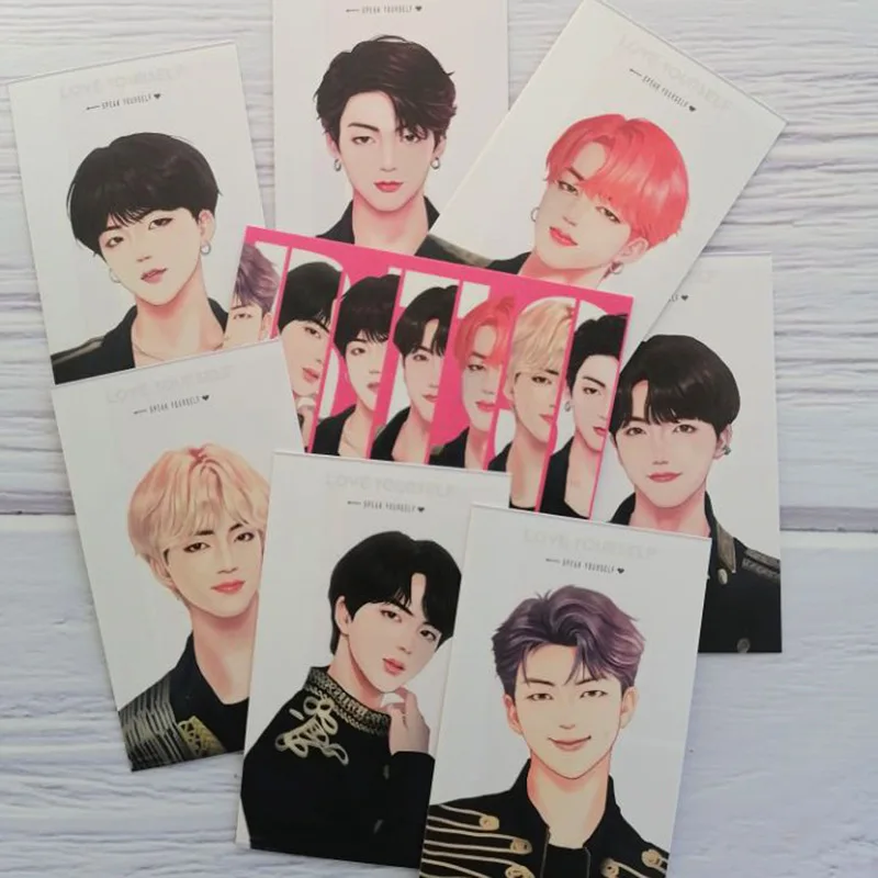 Оптовая продажа Kpop Bangtan Boys Love Yourself Japan Edition коллекция постельных открыток новый
