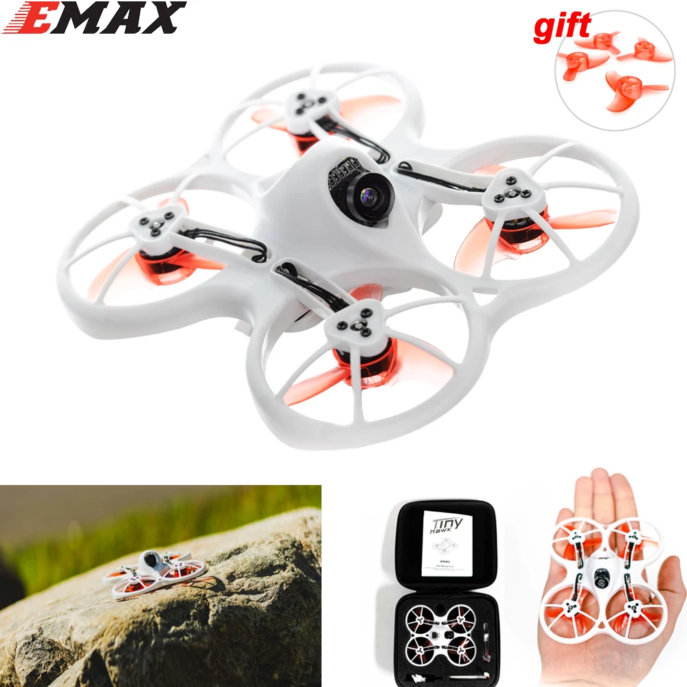 Emax Tinyhawk 75mm F4 Magnum Mini 5.8G FPV Racing With Camera RC Drone 2~3S BNF with 2 pair of 40mm propellers for gift 1
