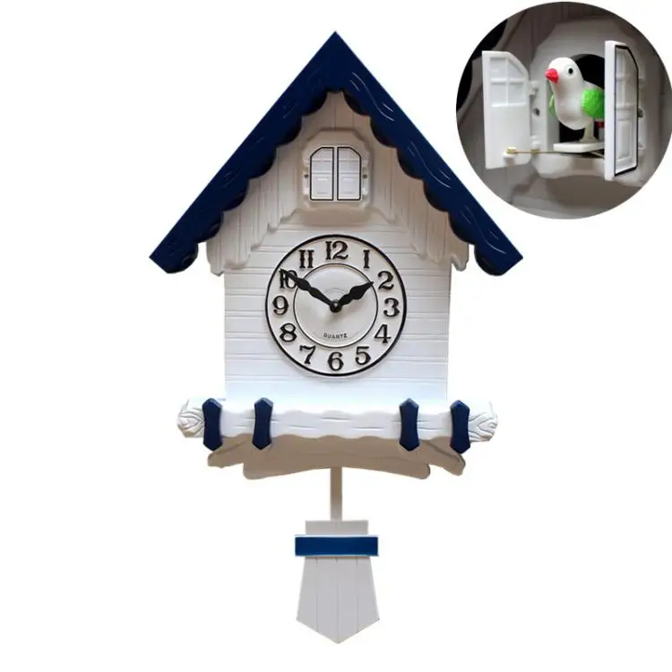 Creative Cuckoo 3D Wall Clock Living Room Cartoon Shabby Chic Clock