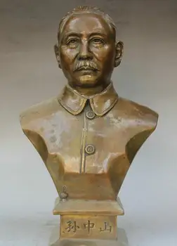 

Details about 14" Chinese Great Copper Democratic Revolution Forerunner Sun Zhong Shan Statue