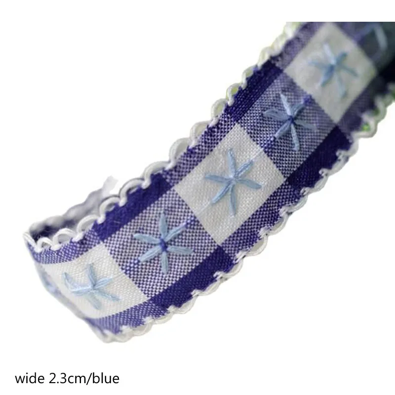 2.3CM Wide Luxury Embroidery blue flower lace fabric trim ribbon DIY sewing applique collar cord guipure wedding dress decor | Дом и сад