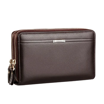 

Fashion Men Wallets Multi-function Waterproof Double Zipper Coin Purse Large Capacity Phone Bag Card Holder Male Clutch Bag