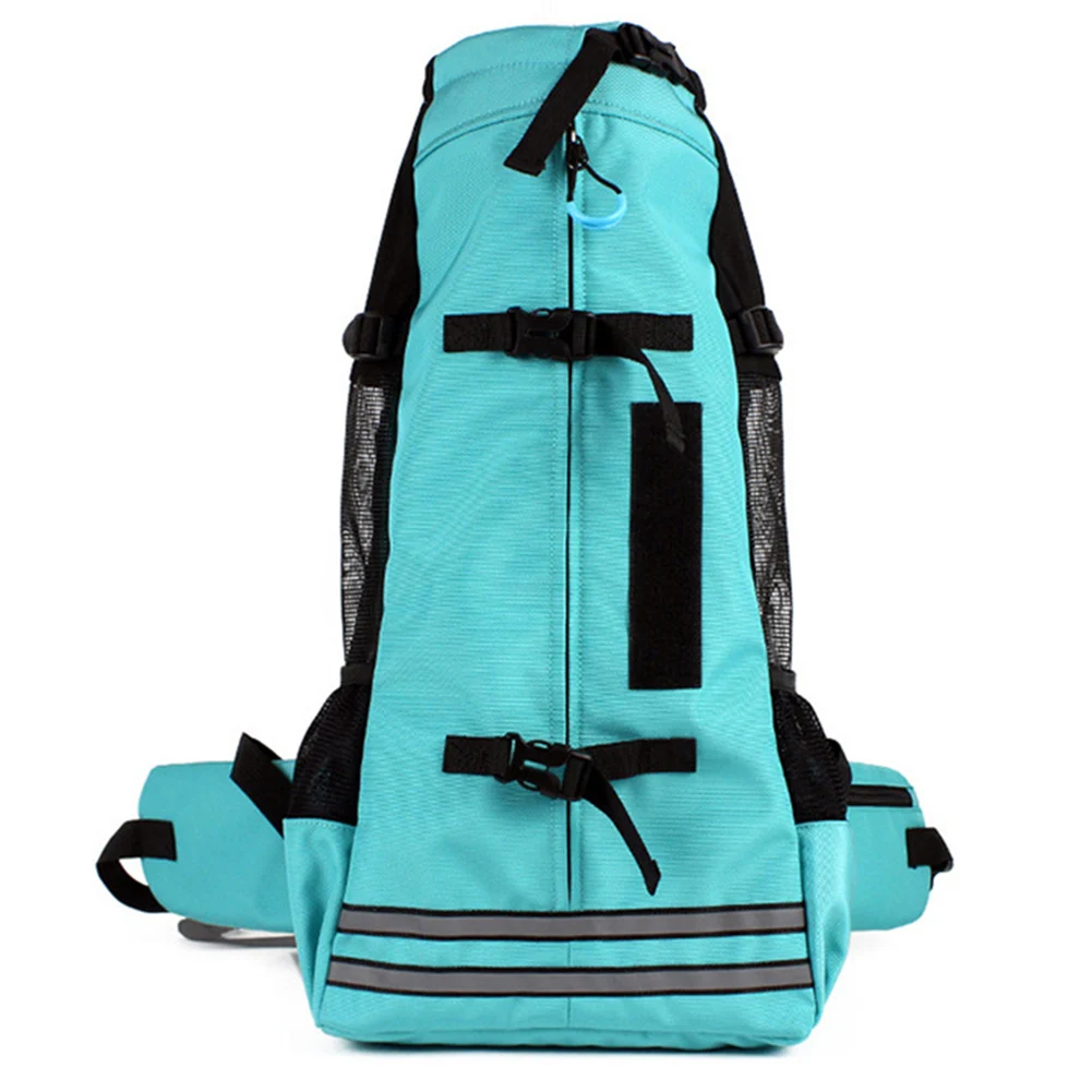 Рюкзак для домашних животных дышащая Сумка-переноска для собак для больших собак рюкзак с изображением бульдога регулируемые дорожные сумки Дорожная сумка через плечо для собак - Цвет: Blue