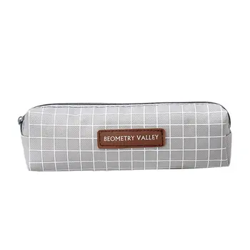 

Students Schools Exam Pencil Case Geometric Pattern Stationery Pencil Case Octagonal Canvas Zipper Coin Bag