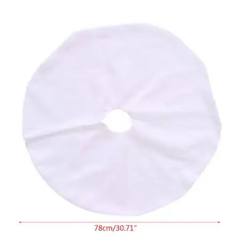 

78cm White Christmas Tree Soft Skirt Bottom Floor Mat Cover Plush Rug Xmas Party Home Decoration 634E