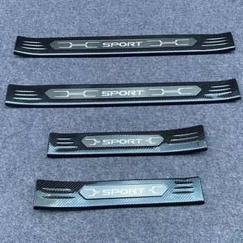 

For Toyota RAV4 2019 2020 Car Styling Outer Door Sill Scuff Plate Threshold Cover Trim 4pcs Stainless Steel Auto Accessories