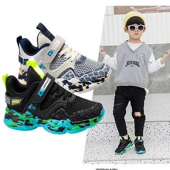 

PEAKING Boys Sneaker 2020 Spring Autumn Sneakers Breathable Soft Big Children Running Leisure Footwear Sport Shoes for Baby Kids