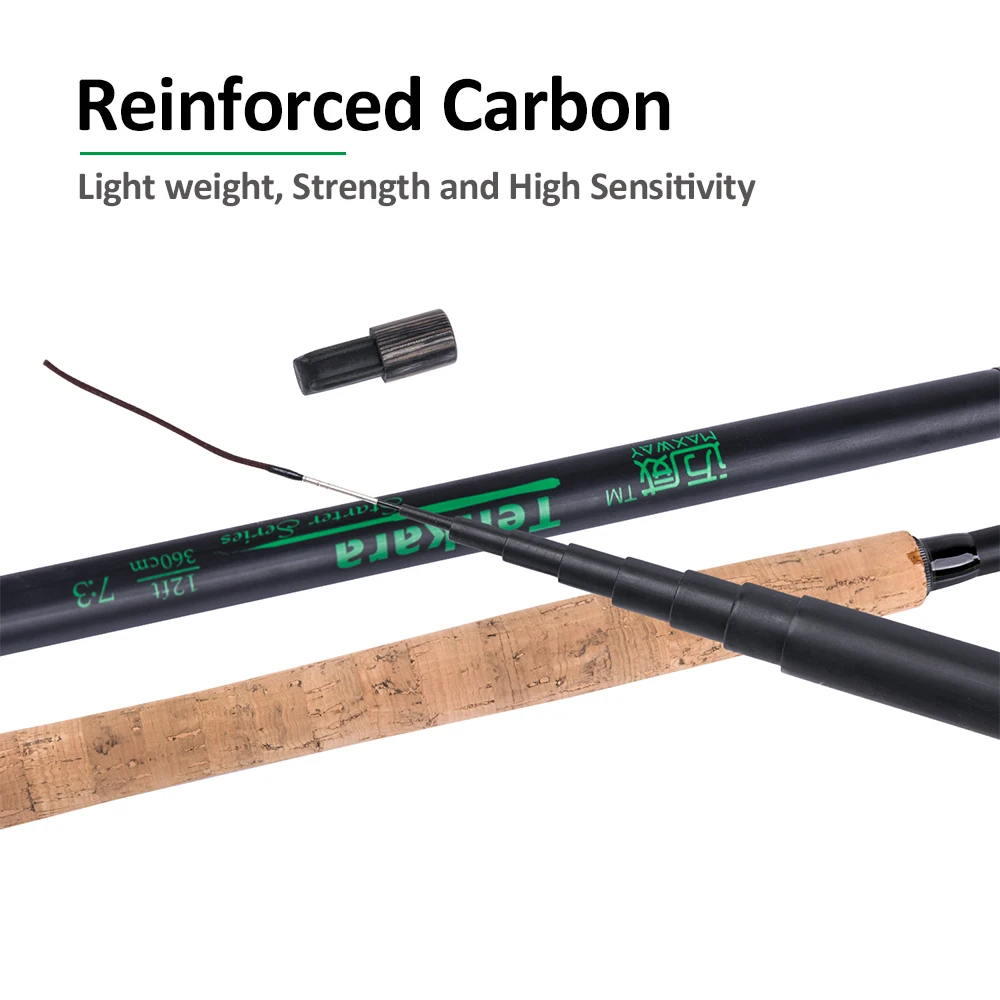 Goture Maxway Tenkara Rod 3.6m 3.9m Fly Fishing Rod Carbon Fiber