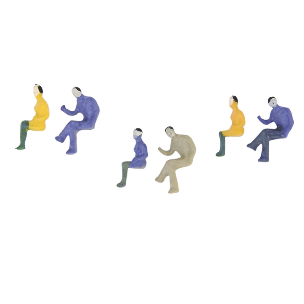 100 Lot Painted Model Train Seated Figures People Passengers 1:100 HO TT Scale 100 Lot Painted Model Train Seated Figures People Passengers 1:100 HO TT Scale
