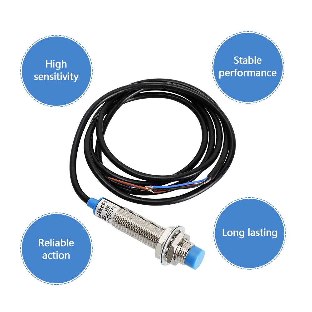 Kingroon Sensor de Proximidade Indutiva Impressora 3d Sonda z Nivelamento Automático de Cama Cr10 Ender3 dc 5v Fios mm Lj12a34-zbx - Imagem 4