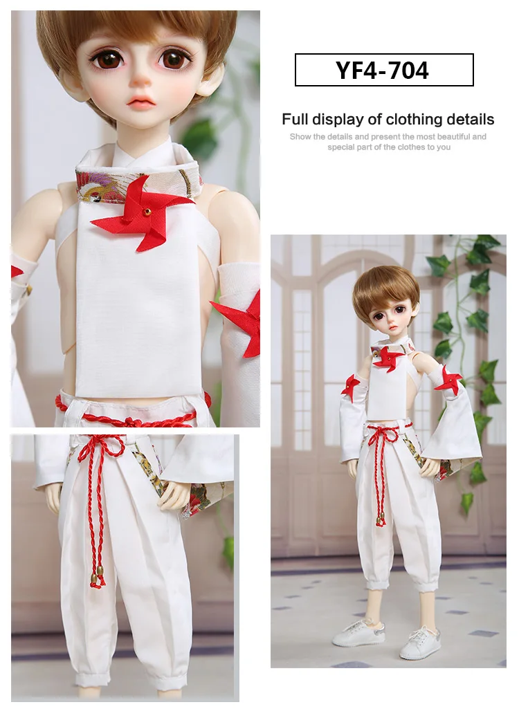 BJD одежда Minifee Dbust body Soom girl body and Bory F4 boy body 1/4 BJD платье SD красивая кукла наряд аксессуары luodoll - Цвет: YF4-704