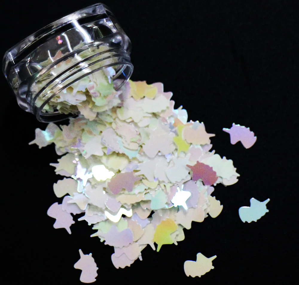 14 цветов! 8 мм блестки в форме единорога, переливчатая Радуга блестящие ломтики 3D художественные Блестки для ногтей - Цвет: S143