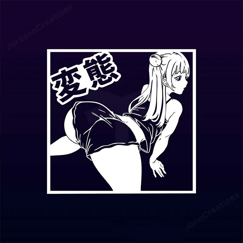 

Cartoon Lewd Anime Car Sticker Vinyl Auto Accessories Car Window Car Styling Decal PVC 15cm*15cm Cover Scratches Waterproof