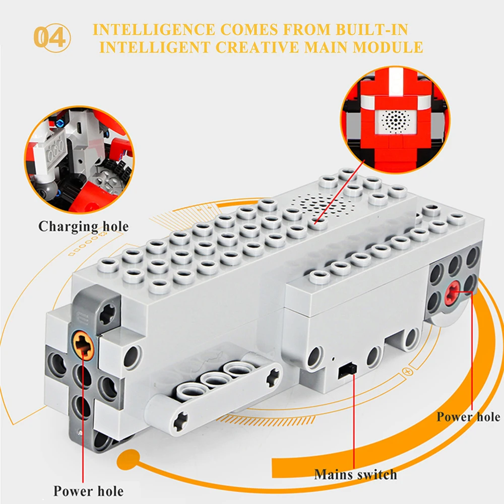 2,4 ГГц 392 шт. робот с дистанционным управлением RC строительные блоки робота с управлением через приложение светодиодный обучающий RC робот игрушки набор для строительства для детей