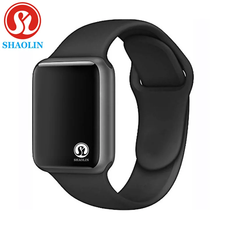 Bluetooth Smart Watch Series 6 Stainless Steel Shining Case 1:1 42mm SmartWatch for iOS Android Heart Rate Pedometer(Red Button)