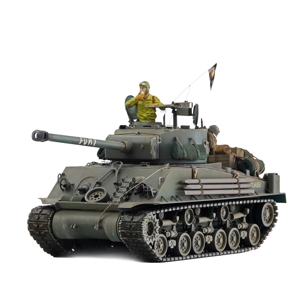 HOOBEN 1/16 американский Средний Танк FURY M4A3E8(HVSS) Sherman Easy 8(E8) Eight 2 4G Радиоуправляемый