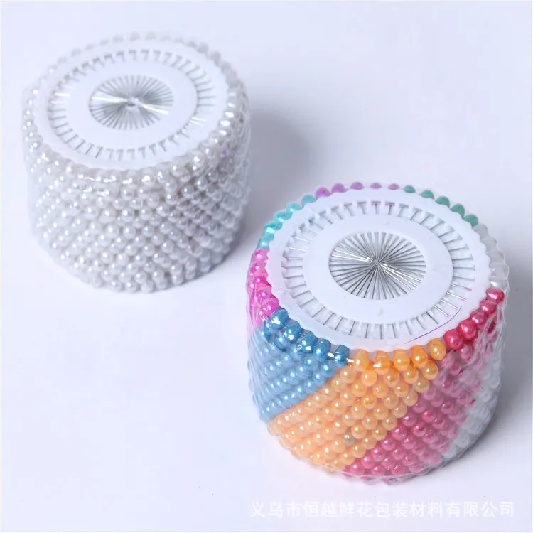 

Color Positioning Beads Needle Big Head Pearl Needle Flower Shop Supplies Wholesale Flower Packaging Material Cartoon Bouquet Pa