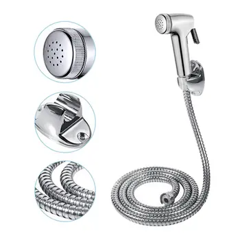 

Bathroom Bidet Shower Head 1.5M Hose Hook Bracket Shower Head Cleaning Spring Hose Toilet Spray Bidet Bathroom Shower ^o^