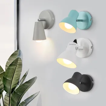 

Modern Decor LED Wall Lamps Color Macaron Style Dining Room Wall Light Living Room Decoration Bedroom Sconces Lighting Wall Lamp