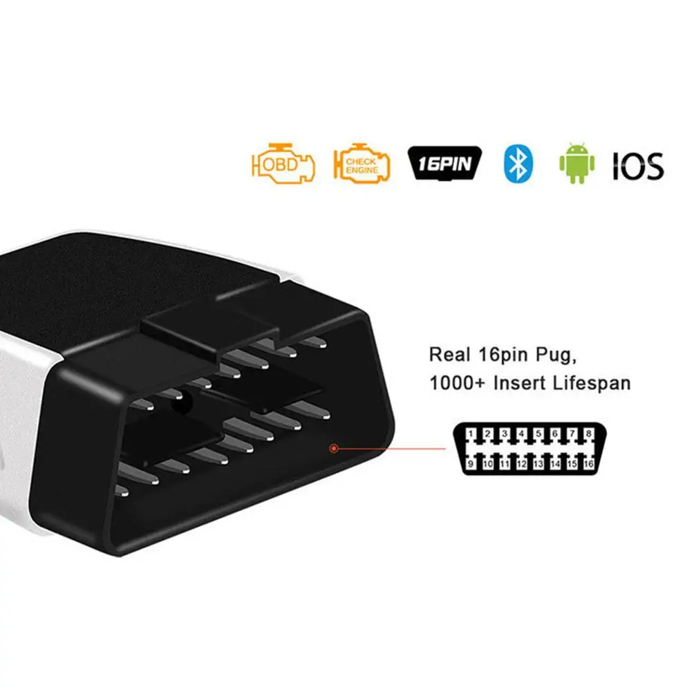 Dragonpad ELM327 V2.2 лучше V1.5 Автомобильный сканер Bluetooth 4,0 Автомобильный диагностический инструмент для IOS/Android