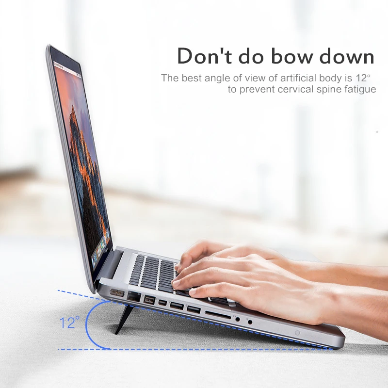 Подставка для ноутбука MacBook Pro черная Складная подставка охлаждающий кронштейн