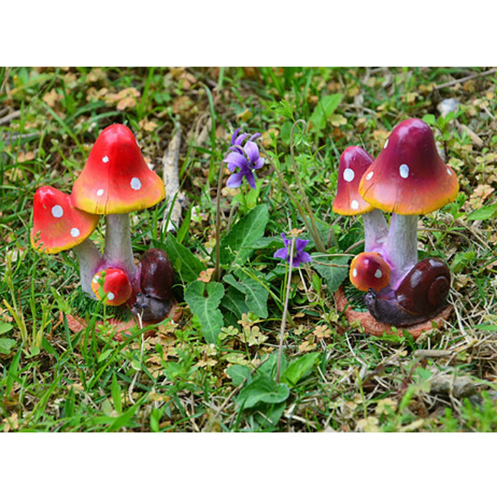 Miniature Cute Animal Mushroom Micro Landscape Terrariums Fairies Moss Garden Ornament Figurine Planter Bonsai Wedding Decor