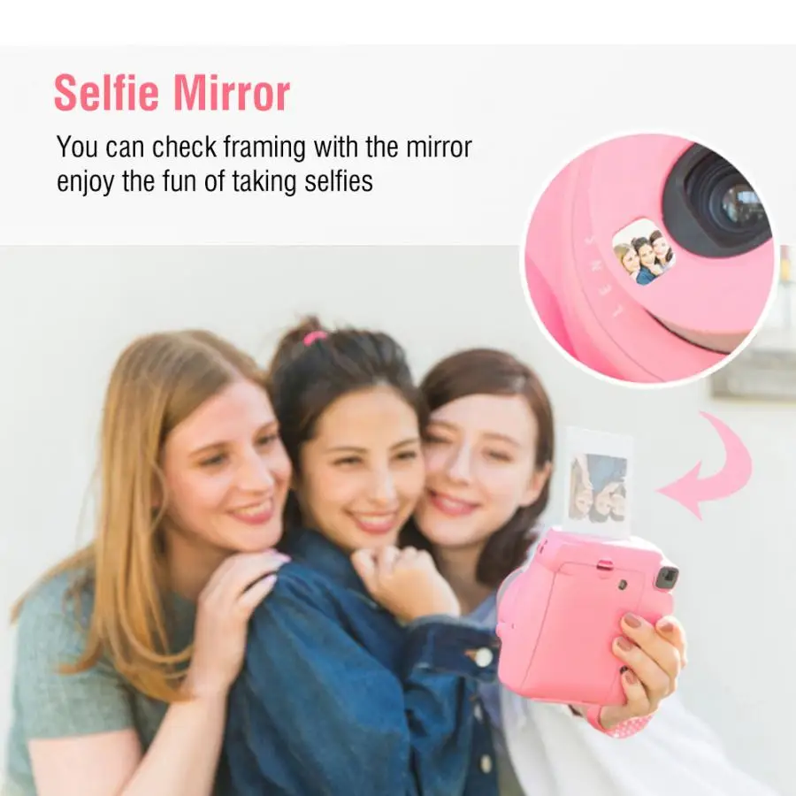 Фотокамера моментальной печати Fujifilm Instax Mini 9 с зеркалом для селфи