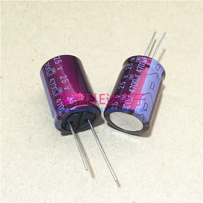 Новинка электролитический конденсатор ELNA R2O 4700 мкФ/25V 18x25MM фиолетово красный robe