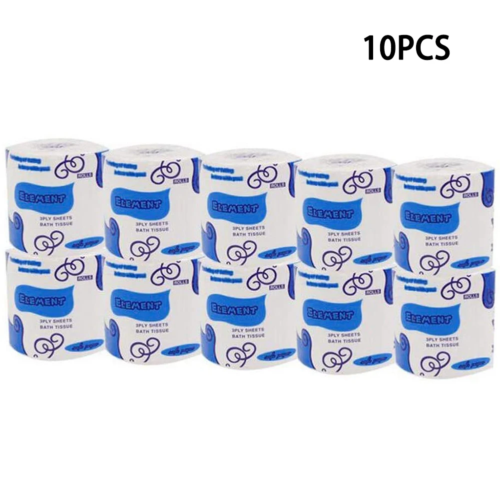 

10roll Stoilet Paper 3layers Thick Tissue Bathroom Living Room Napkin Roll Paper Bedroom Kitchen Cooktop Tissue Cleaning Paper