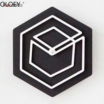 

Creative Black 3d Wall Clock Wood Art Silent Living Room Bedroom Wall Watch Wall Clock Modern Design Home Decor Kitchen Clock