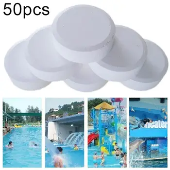 

50Pcs Swimming Pool Effective Disinfectant Fast Dissolving Chlorine Tablets