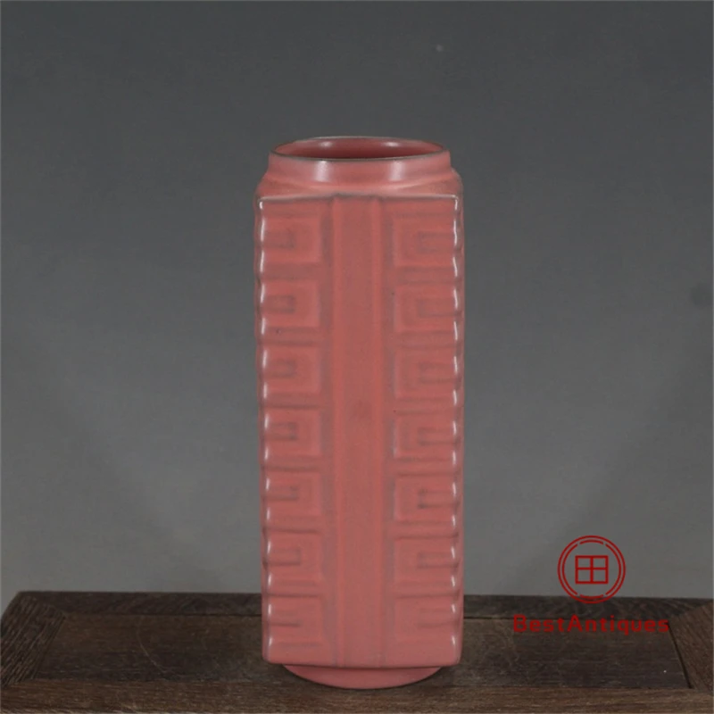 

Song Chongning Red Glaze Iron Tire Bottle Flower Vase Antique Vase Decoration Traditional China Porcelain Collection Home Decor