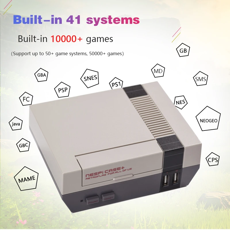 Чехол RETROFLAG NESPI + ТВ игровая консоль для Raspberry Pi 3B 2B с функциональной мощностью и