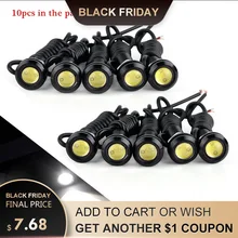 10 шт./лот 23 мм Автомобильный светодиодный орлиный глаз светильник Автомобильные дневные ходовые огни 12V авто светодиодный фонарь заднего хода парковочная сигнальные лампы автомобиля светильник