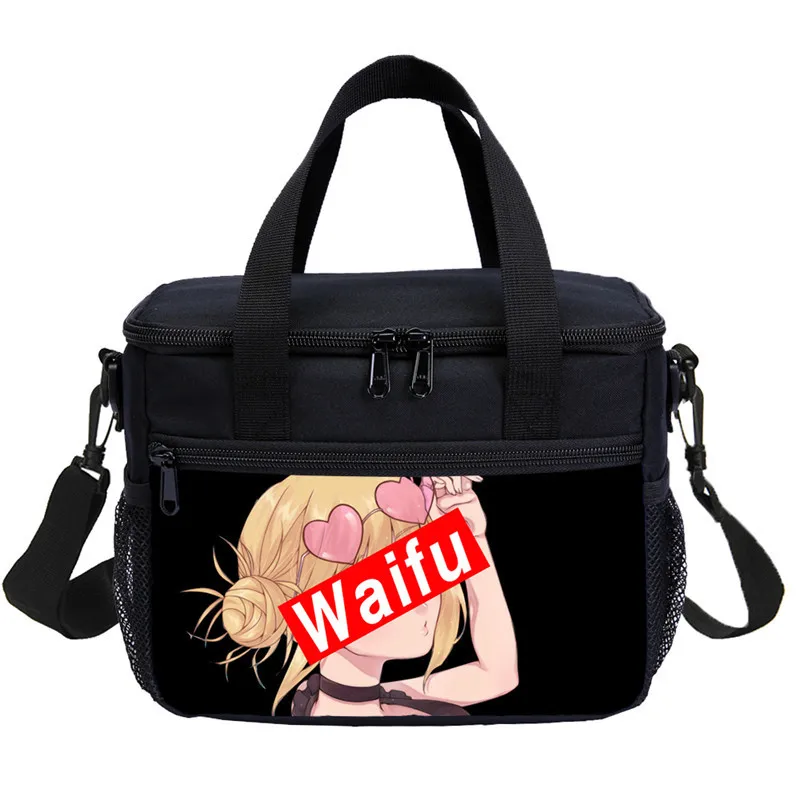 Малый мешок обеда мальчиков девочек Забавный мультфильм Sugoi Senpai аниме Waifu письмо 3D печать льда мешок изолированный тепловой Пикник Ланчбокс - Цвет: DODIB4076310-S1060