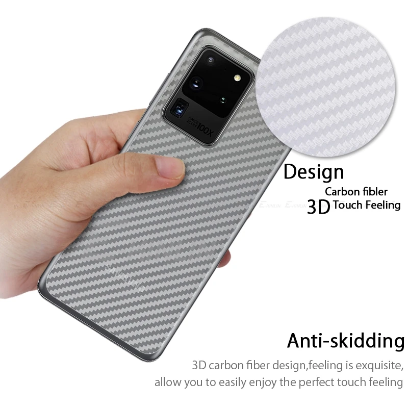 Мягкая 3D углеродное волокно задняя пленка для Samsung Galaxy Note 20 10 9 S21 S20 Ultra FE S10 Lite 5G
