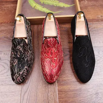 

colour Serpentine men 3 leather shoes fashion Mesh Breathable casual shoes pointed toe loafers