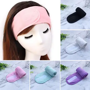 

6 Colors Wrap Turban Face Wash Adjustable Yoga Women SPA Toweling Headbands Salon Bath Hairband Accessories Makeup D7K8