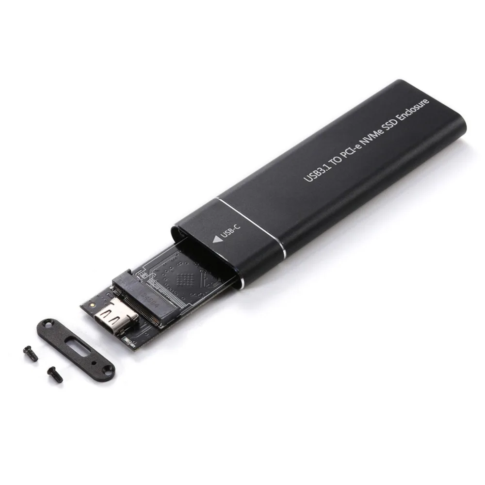 10Gbps USB 3.1 Gen2 to M.2 NVME NGFF PCIe SSD enclosure NVME M-Key to Type C solid state drive adapter case for NVMe m2 SSD 2280 ssd enclosure ssd adapter