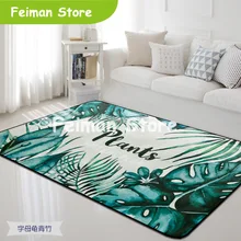 Тропические растения и листья, современный ковер с нордическим узором для гостиной, спальни, прикроватные коврики, Противоскользящий коврик для пола, модные кухонные коврики