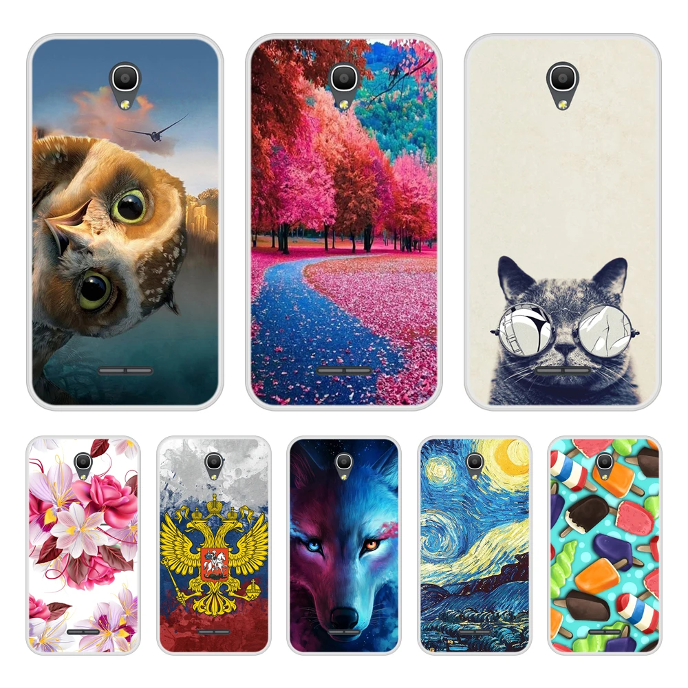 Case Cover for Alcatel Pop 4 Soft Silicone TPU Cool Patterned Printed Phone Cases In Stock |