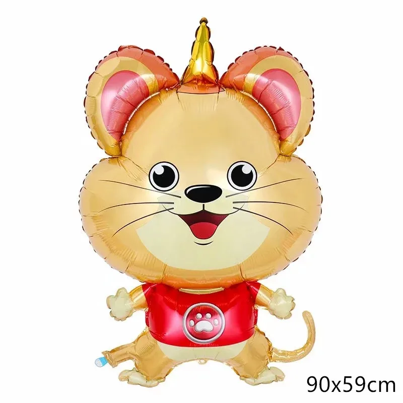 Воздушные шары из алюминиевой фольги Bailey mouse с днем рождения, вечерние украшения, воздушные шары из - Цвет: as picture